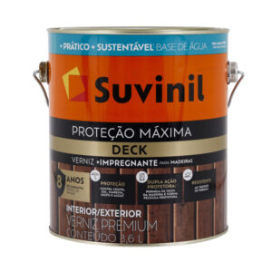 Verniz Deck para Madeira Base Água Brilhante Proteção Máxima Natural 3,6L Suvinil